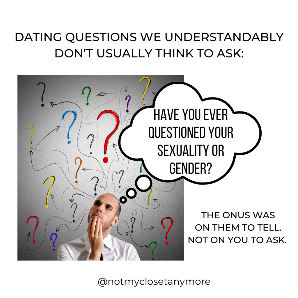 Discovering your partner's secret sexuality or gender during dating
